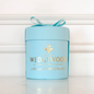 Milk chocolate & Almond light blue small Hat Box